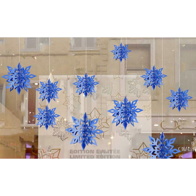 クリスマス装飾 新年 飾り 雪の結晶 12ピースセット 室内装飾