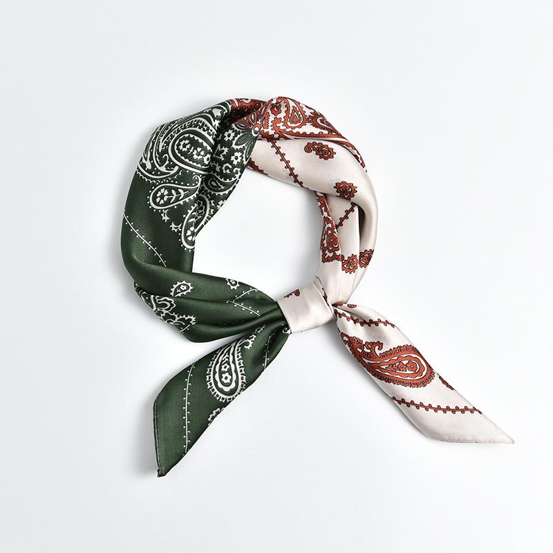 スカーフ レディース 60-80cm 正方形 上品 ブラック ホワイト