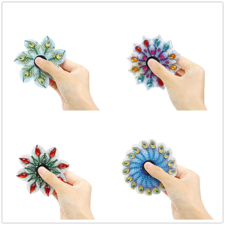 ハンドスピナー ダイヤモンドアート 指スピナー ダイヤモンド刺繍 9cm