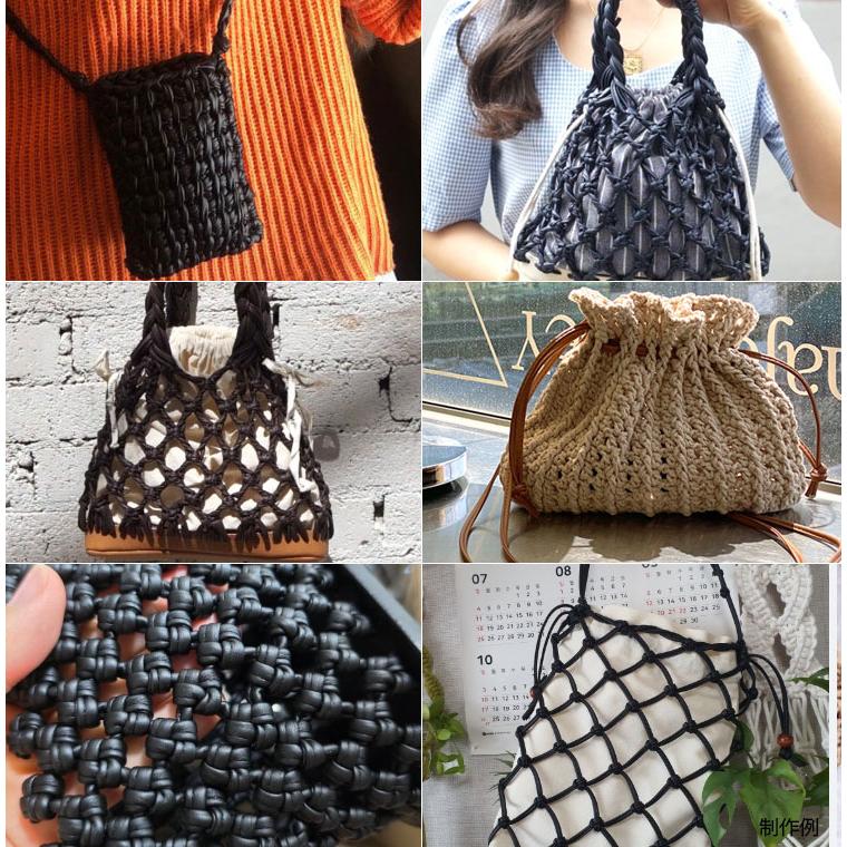 手編み糸 ) ステッチ フェイクレザー ヤーン Stitch faux leather yarn