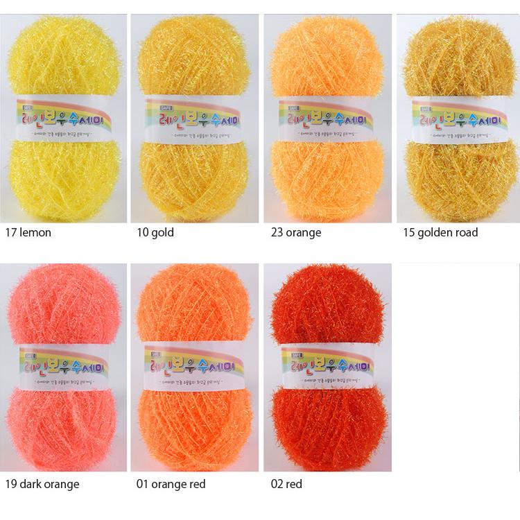 毛糸 ) レインボー たわし 糸 rainbow Scrubby │ 80g 36色 【 商用