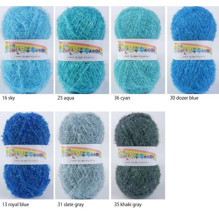 毛糸 ) レインボー たわし 糸 rainbow Scrubby │ 80g 36色 【 商用
