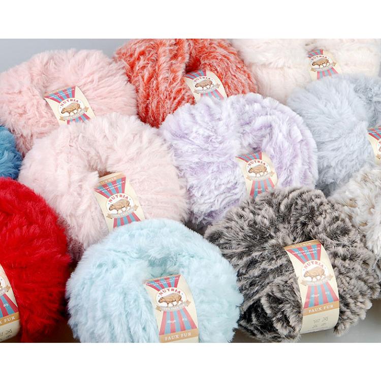 毛糸 ) ヌートリア フェイクファー Nutria fake Fur │ 80g 20色