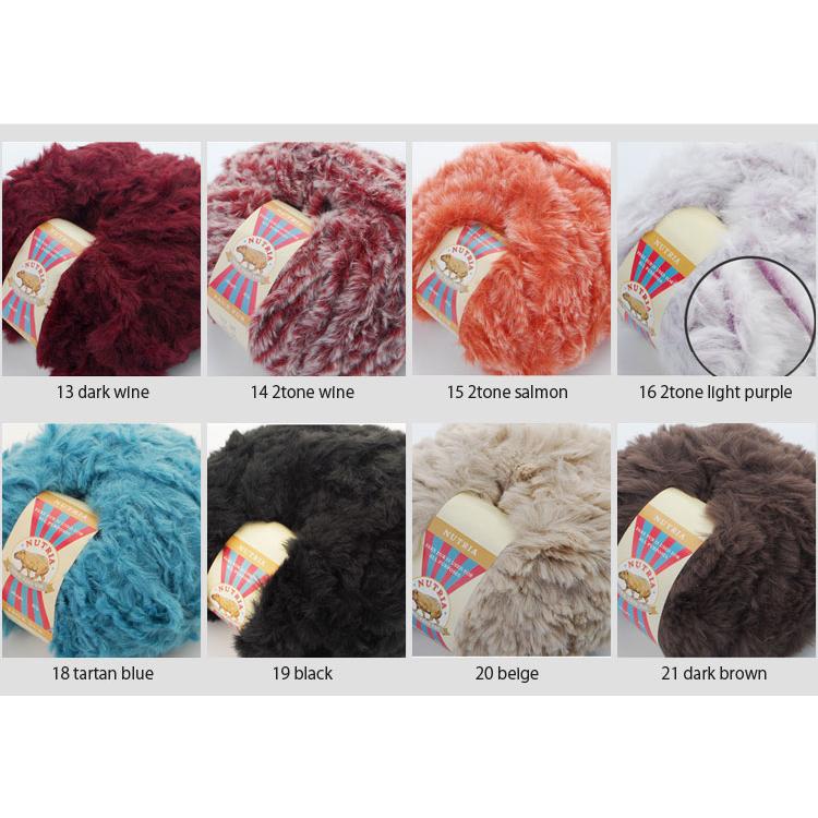 毛糸 ) ヌートリア フェイクファー Nutria fake Fur │ 80g 20色
