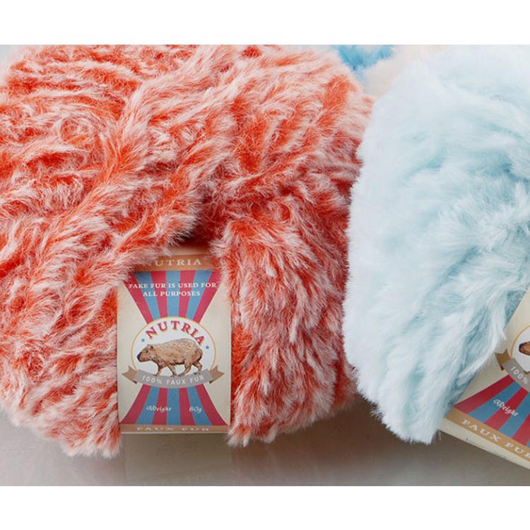 毛糸 ) ヌートリア フェイクファー Nutria fake Fur │ 80g 20色