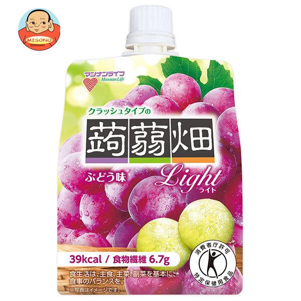 マンナンライフ クラッシュタイプの蒟蒻畑ライト ぶどう味【特定保健用食品 特保】 150gパウチ×30本入｜ 送料別（Yahoo!・味園サポート ヤフー店）