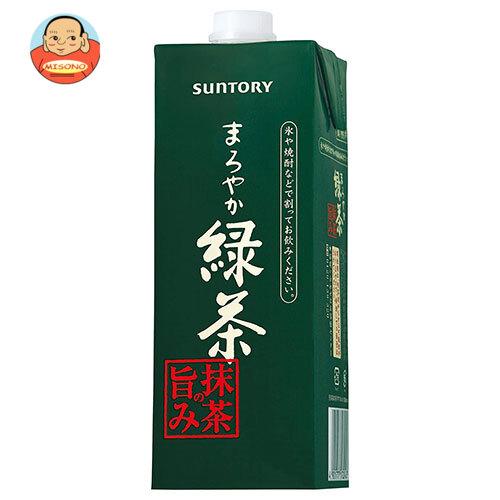 SUNTORY（サントリー） まろやか緑茶 抹茶の旨み 1L紙パック×6本入