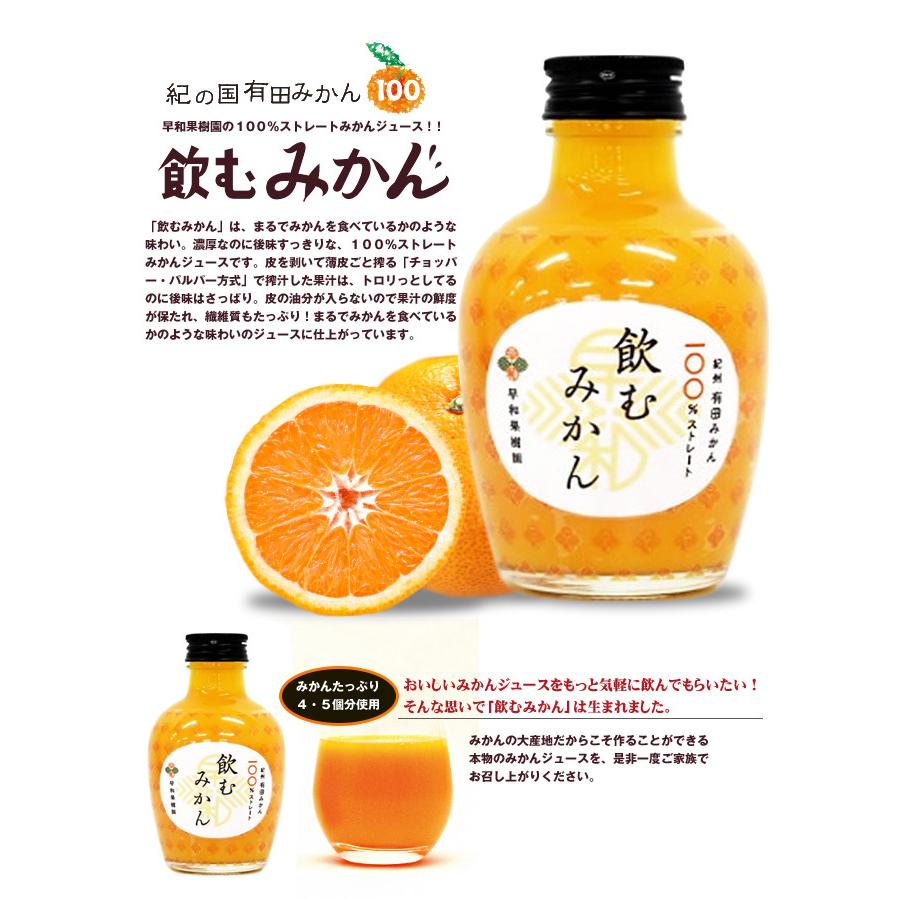 早和果樹園 飲むみかん 180ml瓶×30本入｜ 送料別 : 味園サポート