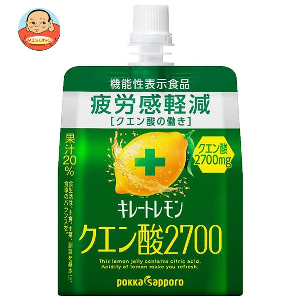 ポッカサッポロ キレートレモン クエン酸2700ゼリー【機能性表示食品】 165gパウチ×30本入｜ 送料別（Yahoo!・味園サポート ヤフー店）