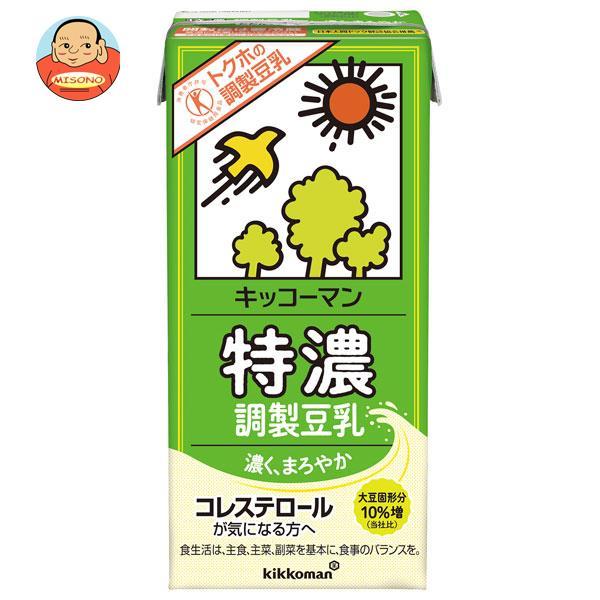 キッコーマン 特濃調製豆乳【特定保健用食品 特保】 1000ml紙パック×12(6×2)本入 :b66-13:味園サポート ヤフー店 - 通販 -  Yahoo!ショッピング