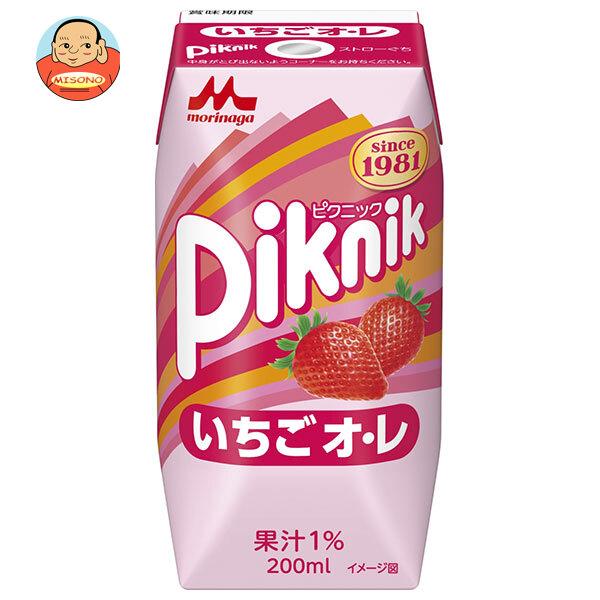 Piknik 森永乳業 ピクニック いちごオレ(プリズマ容器) 200ml紙パック