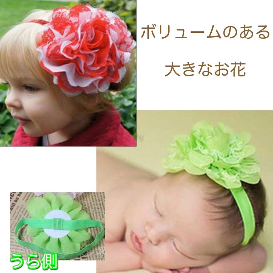 ベビー ヘアバンド ターバン 赤ちゃん 大きい お花 レッド グリーン 008 美園堂 通販 Yahoo ショッピング