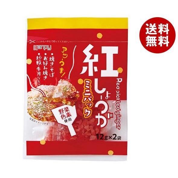 カンピー ミニパック紅しょうが(野菜色素使用) (12g×2袋)×10袋入｜ 送料無料 紅しょうが 紅生姜 紅しょうが 調味料｜misonoya