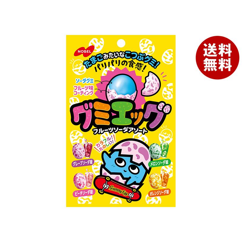 ノーベル製菓 グミエッグ フルーツソーダアソート 40g×6袋入×(2ケース