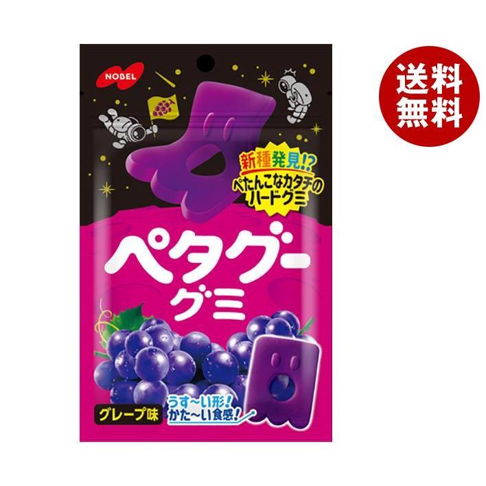 ノーベル製菓 ペタグーグミ グレープ 50g×6袋入×(2ケース)｜ 送料無料 お菓子 袋 グミ