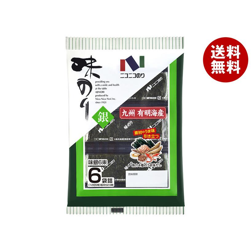 ニコニコのり ＼爆買／ニコニコのり 味銀6束 6袋詰(12切5枚)×10個入×(2