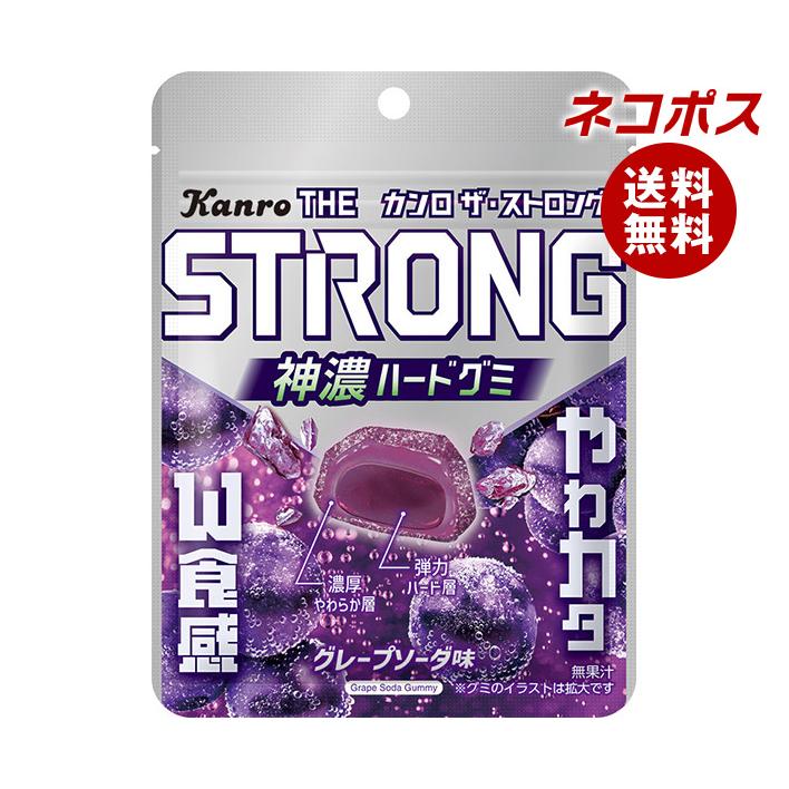 Kanro（カンロ） ネコポス ザ・ストロンググミ グレープソーダ 70g×6袋