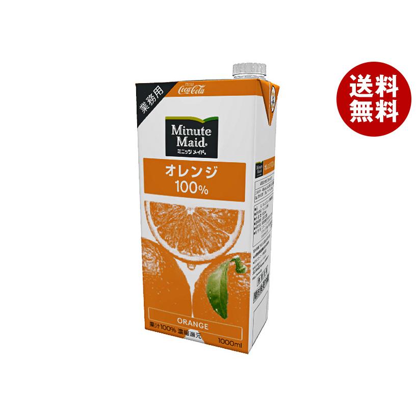 Minute Maid コカコーラ ミニッツメイド オレンジ100% 1L紙パック×6本