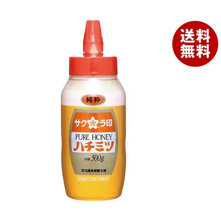 加藤美蜂園 サクラ印 純粋ハチミツ 500g×12本入×(2ケース)｜ 送料無料 嗜好品 シロップ はちみつ 蜂蜜 サクラ印 加藤美蜂園 純粋ハチミツ 500g×12本入×(2ケース)｜ 送料無料