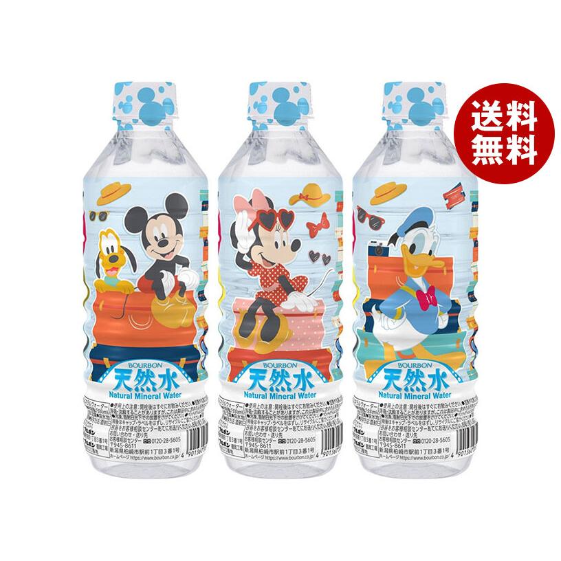 送料無料 2ケースセット 捧呈 ブルボン 2ケース ディズニー天然水 500mlペットボトル 24本入