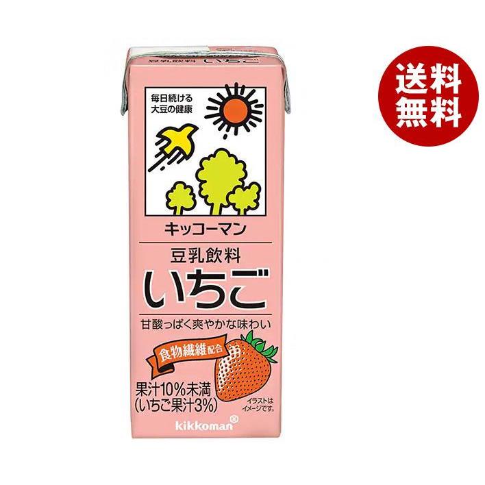 送料無料 2ケースセット キッコーマン 豆乳飲料 大特価 0ml紙パック 18本入 いちご 2ケース