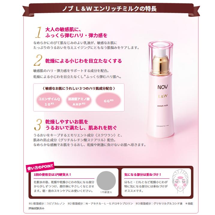 NOV L&W スキンケア　3点セット NOV L＆W 【特典つき】ノブ L＆W エンリッチローション＆エンリッチ