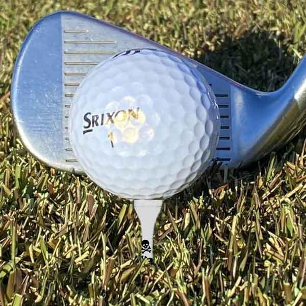 送料無料 ゴルフ ティー golf ショートティー 38mm 20本セット ドクロ