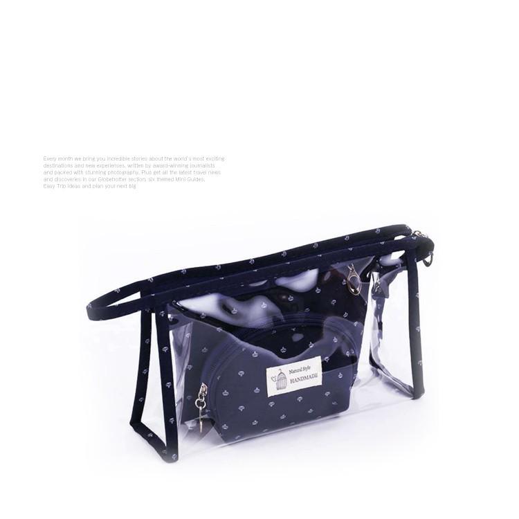 ポーチ3点セット 小物入れ 化粧ポーチ コスメポーチ メイクポーチ 大きめ 小さめ 収納 おしゃれ 可愛い 透明 クリア ファスナー付き 送料無料 Bag00145 Micmic By Victoria 通販 Yahoo ショッピング