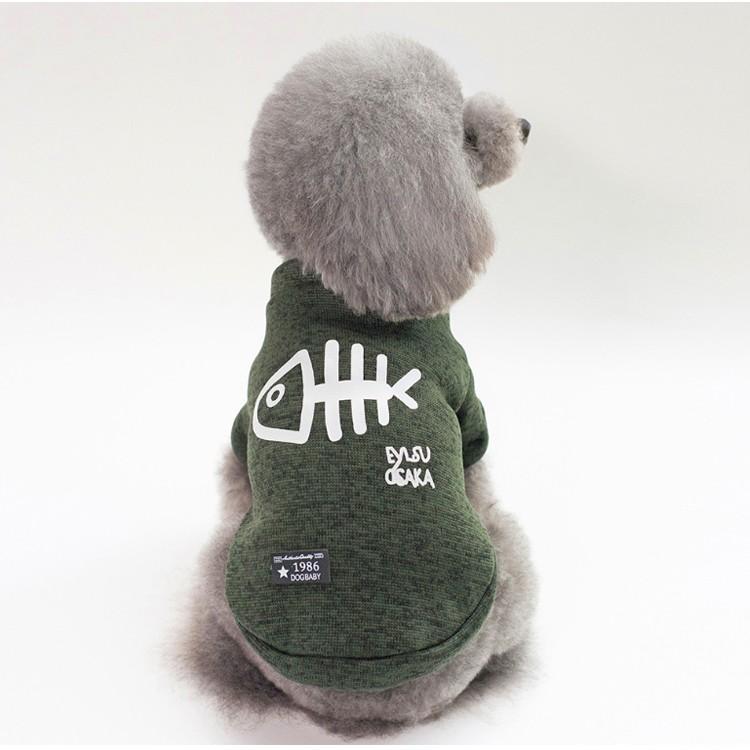 犬服 犬の服 Tシャツ つなぎ ドッグウェア ペット服 ペット用品 おしゃれ ボタンタイプ あったかフリース 小型犬 中型犬 魚の骨ペット用パーカー送料無料 Pet Micmic By Victoria 通販 Yahoo ショッピング