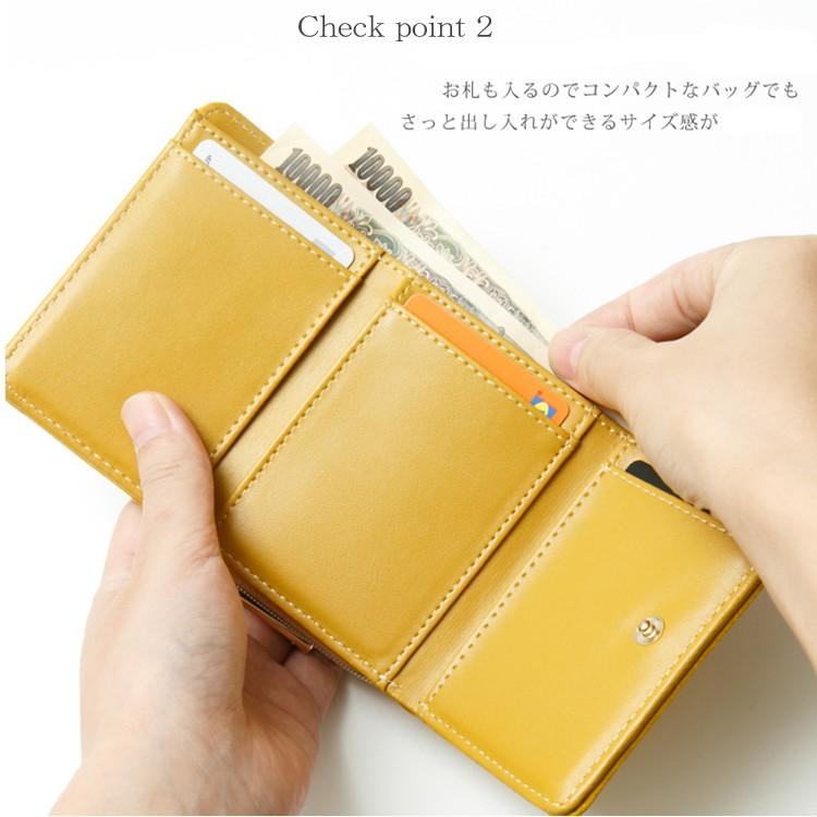 財布 ミニ財布 三つ折り メタリック加工 金具 コンパクト 財布 ミニ財布 三つ折り メタリック加工 金具 コンパクト