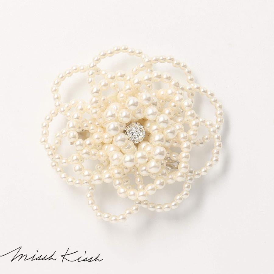 【新品】✨本真珠　本パール　ブローチ　コサージュ　フラワー　花 MisshKissh（ミッシュキッシュ） ブローチ コサージュ パールフラワー