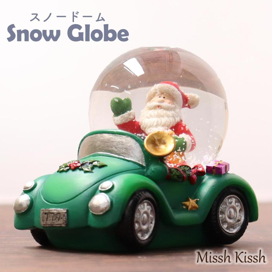 スノードーム サンタ クリスマス 飾り お洒落 車 4.5cm SnowGlobe