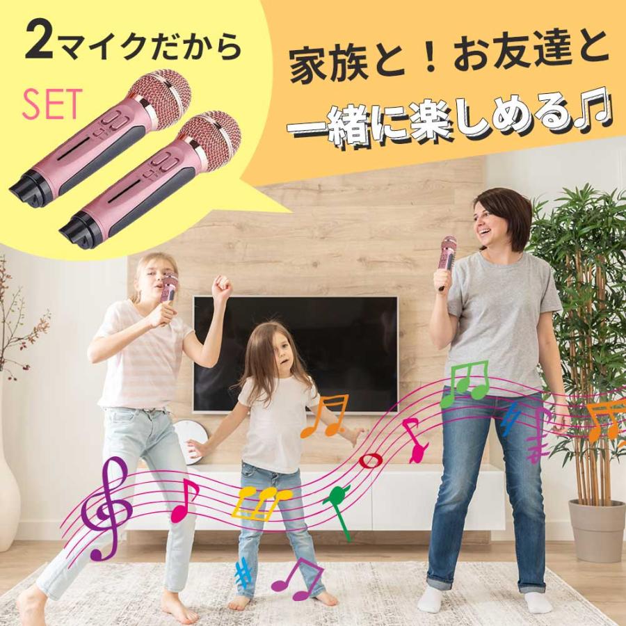 SDRD カラオケ Bluetooth マイク2本 カラオケマイク 家庭用 SDRD カラオケ Bluetooth マイク2本 カラオケマイク 家庭用