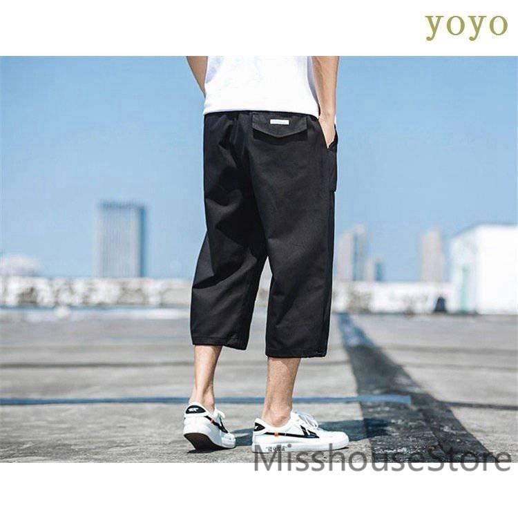 激安通販 ボトムス パンツ クロップドパンツ メンズ カーゴパンツ ボトムス 7分丈 父の日 クロップドパンツ メンズ カーゴパンツ ボトムス 7分丈ズボン 作業着 ワイドパンツ ミリタリー 夏物 Diggittus Com