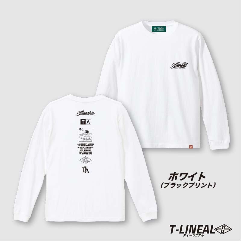 ロンT メンズ 長袖Tシャツ バックプリント 天竺 綿100％ 厚手
