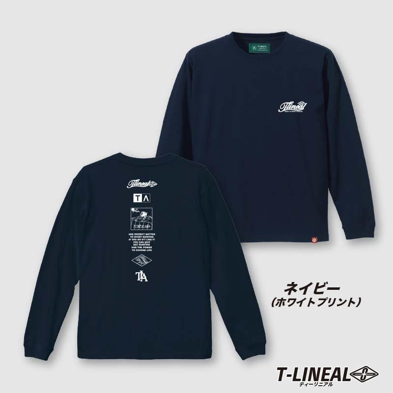 ロンT メンズ 長袖Tシャツ バックプリント 天竺 綿100％ 厚手