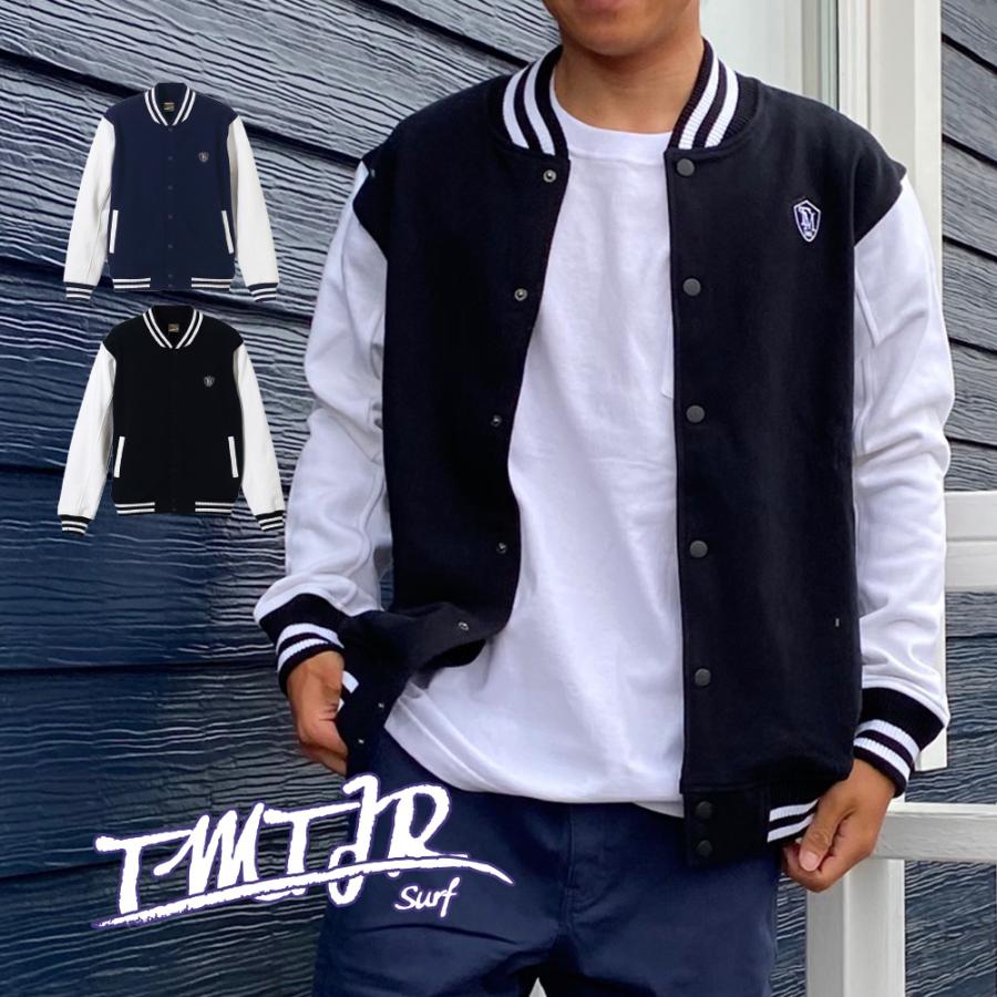 スタジャン ジャケット スウェット アウター メンズ 裏起毛 暖かい スポーティー アウトドア アメカジ ストリート サーフブランド 代 30代 40代 50代 おしゃれ Stm1966 ミッションベイ 通販 Yahoo ショッピング