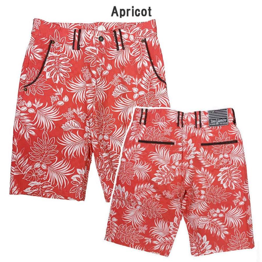 ハーフパンツ メンズ ショートパンツ 花柄プリント 膝丈 トロピカル 夏