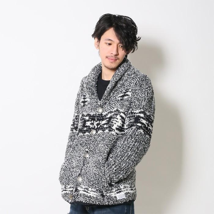 ネイティブ柄 モール ニット カーディガン ガウン ショール衿 メンズ ファッション 秋冬 エスニック柄 オルテガ柄 サーフブランド Tomtjunior Tm ミッションベイ 通販 Yahoo ショッピング