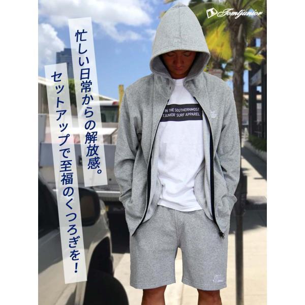 セットアップメンズ パーカー＆ショートパンツ 上下セット ジップ