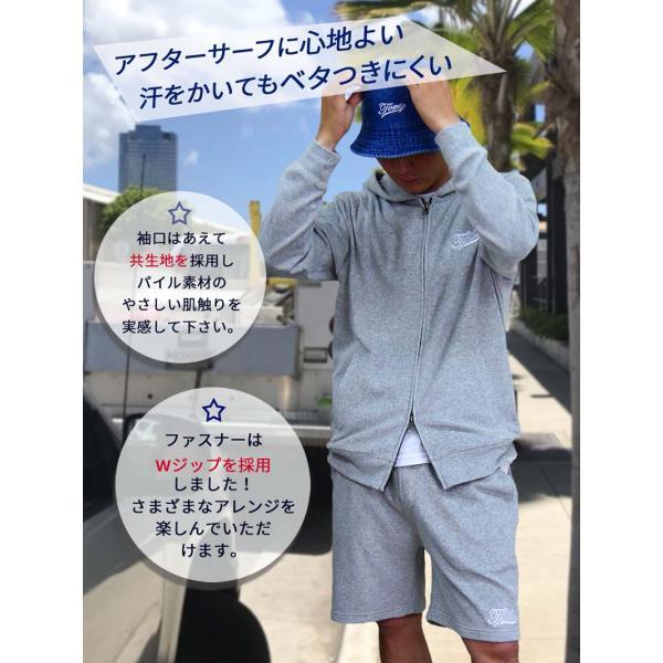 セットアップメンズ パーカー＆ショートパンツ 上下セット ジップ