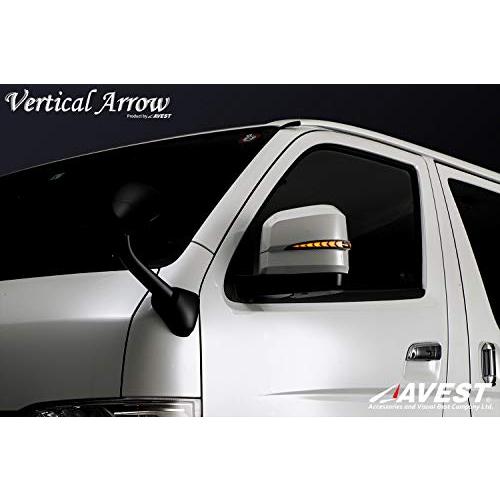 MISS　LEMONハイエース　200系　ウインカー　6型用　レンズカラーブロンズゴールド塗装カラー20　AVEST　流れるドアミラー　レンズ　VerticalArrow