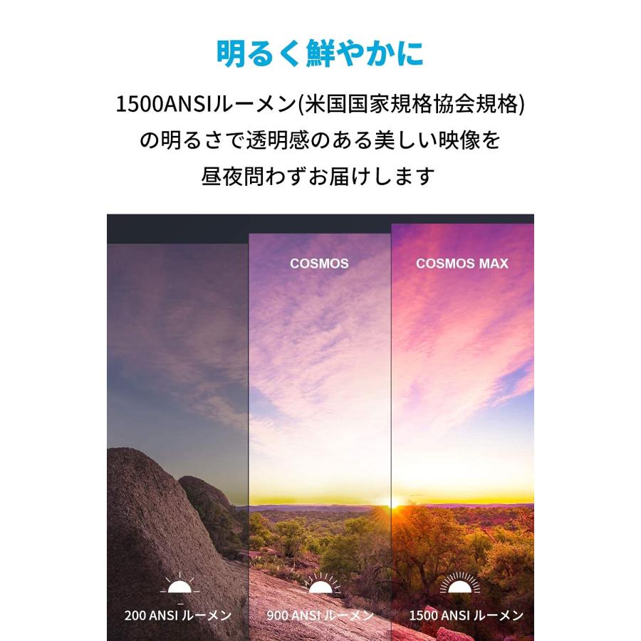 Anker Nebula (ネビュラ) Cosmos Max (4K UHD/Android TV 9.0搭載 スマート プロジェクター 家庭用 ホー｜misslemon｜06