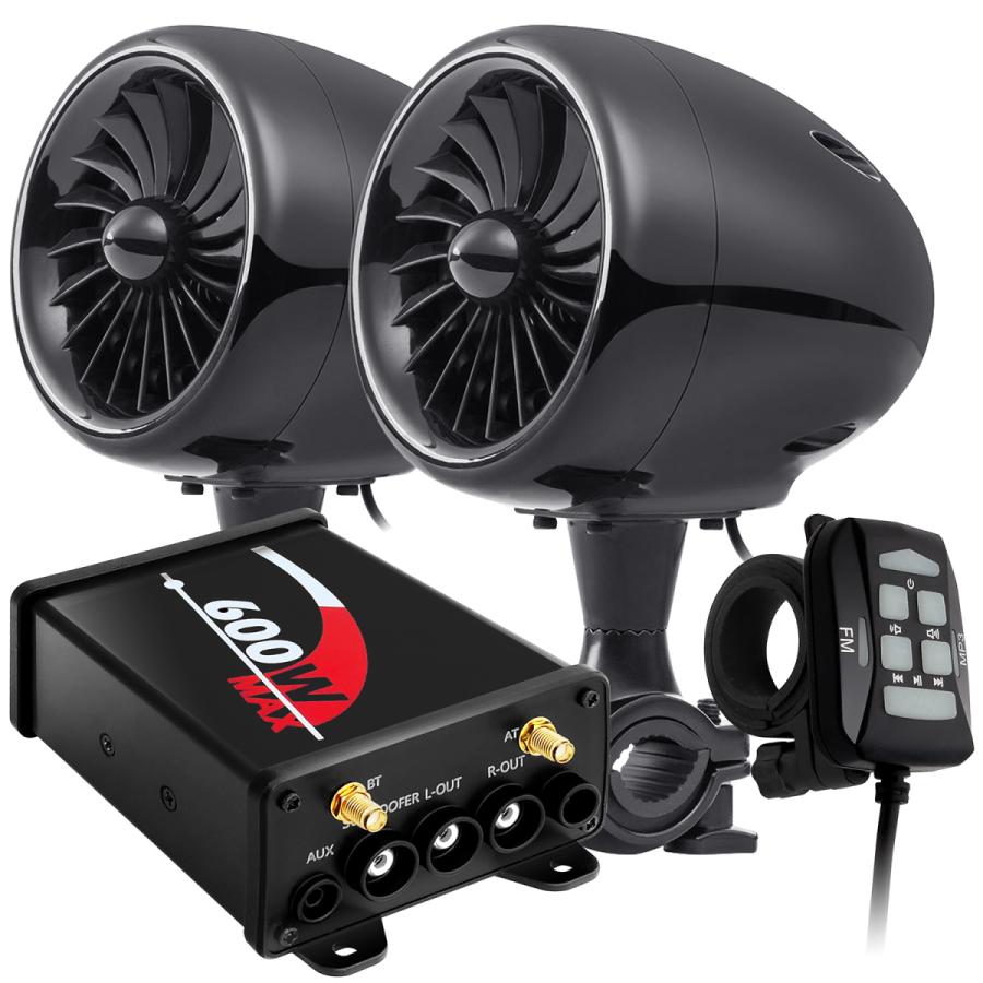 バイク オーディオ 防水 スピーカー 2.1チャンネル 600W アンプ バイク オーディオ 防水 スピーカー 2.1チャンネル 600W アンプ