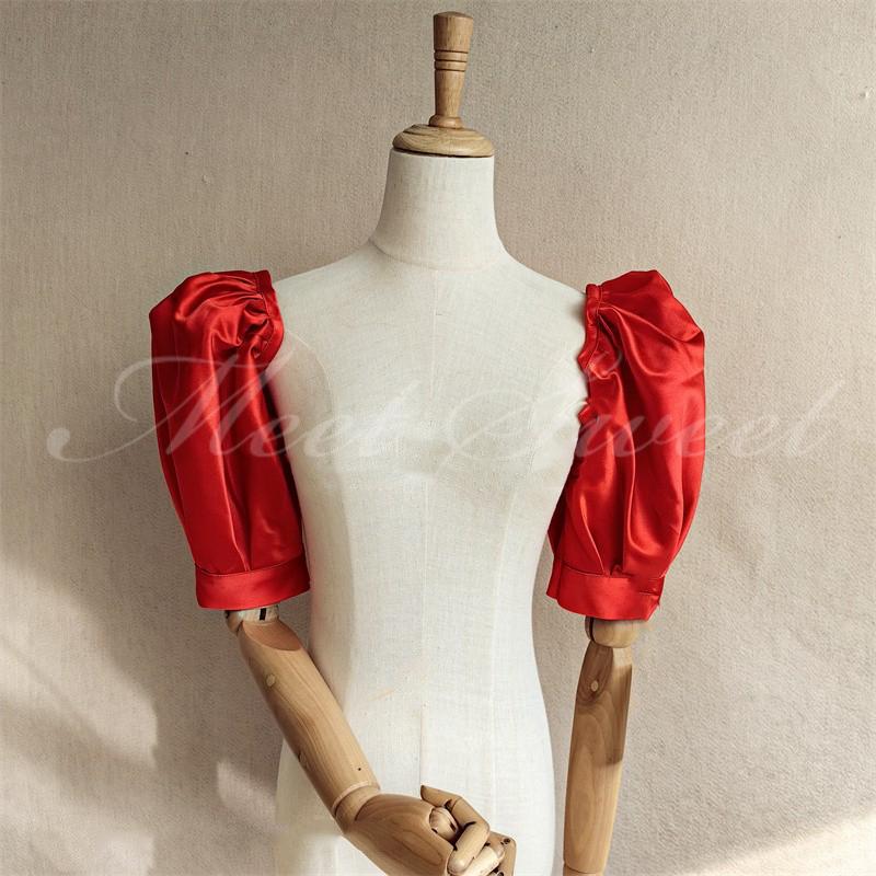 結婚式 付け袖 ピンク パフスリーブ 楽天市場】ドレスアレンジ 取り外し袖 付け袖 つけ袖 サテン