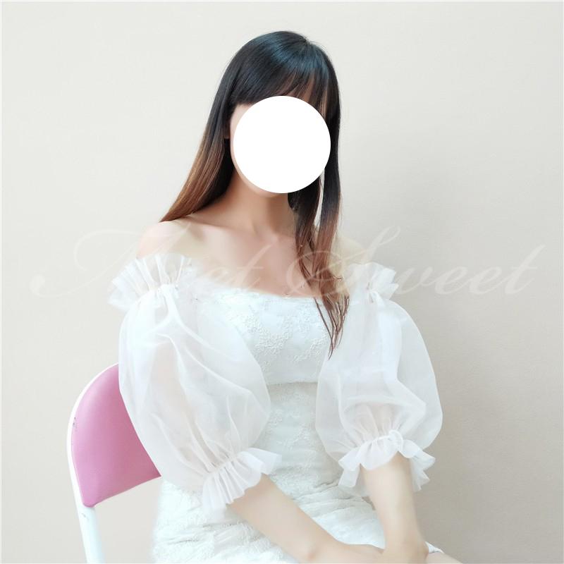 ドレスアレンジ 取り外し袖 付け袖 つけ袖 パフスリーブ 二の腕カバー