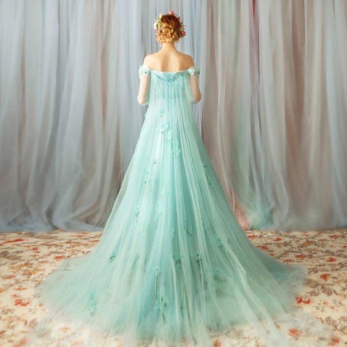 カラードレス ボレロ パーティードレス 長袖 演奏会用ドレス