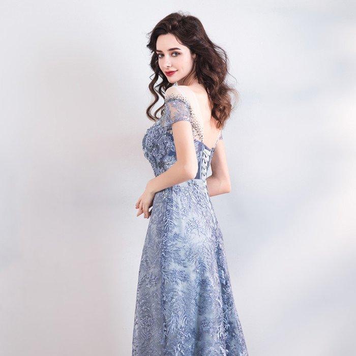 カラードレス 演奏会用ドレス パーティードレス ロングドレス 半袖