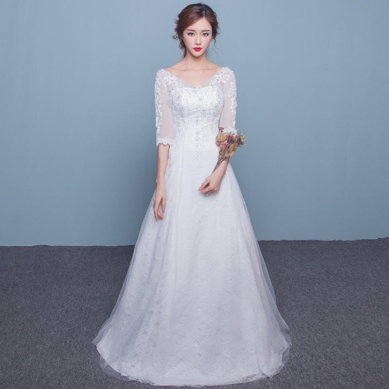 ウエディングドレス Aラインドレス 安い 結婚式 ロングドレス 花嫁