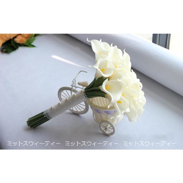 ウエディングブーケ 二次会 オランダカイウ 結婚式 ブーケ 花嫁 アレンジメント 披露宴 ウェディング用 造花 ブライダルブーケ 手作り カラーの花 海外挙式 Bk112 ミットスウィーティー 通販 Yahoo ショッピング